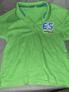 Coogi Polo Shirt Boys 8 Green Preppy 65 Runningback